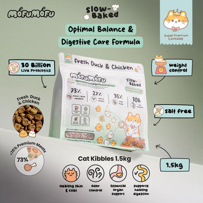 Slow-Baked Fresh Duck & Chicken - Optimal Balance & Digestive Care