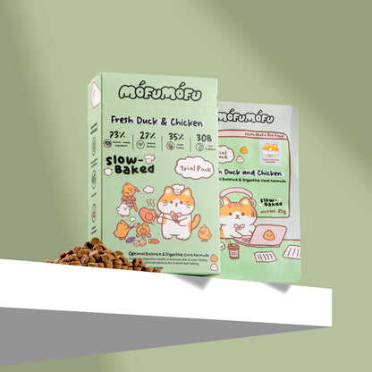 Slow-Baked Fresh Duck & Chicken - Optimal Balance & Digestive Care (Trial Pack 100 G)