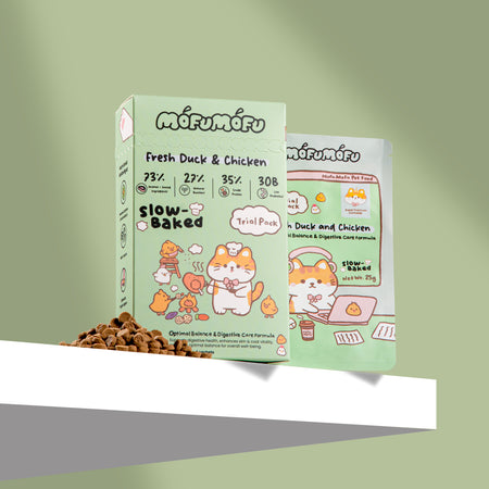 Slow-Baked Fresh Duck & Chicken - Optimal Balance & Digestive Care (Trial Pack 100 G)